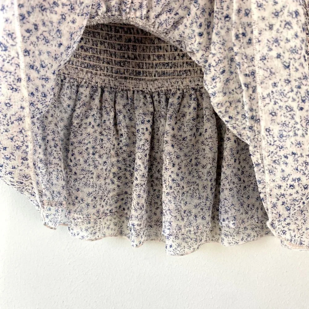 Storia Floral Smocked Mini Skirt S
